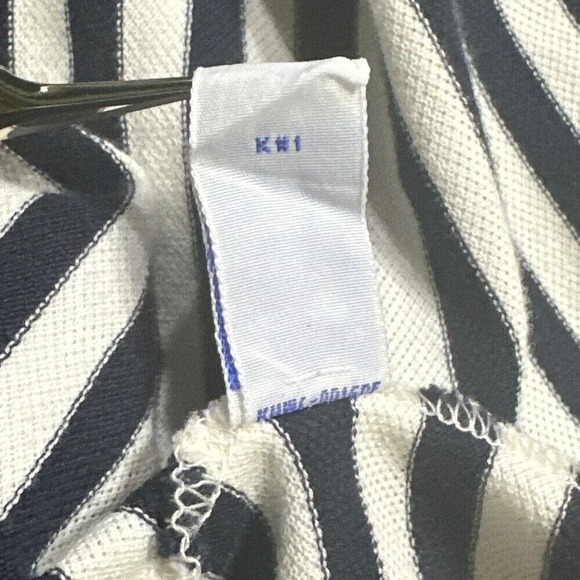 Ralph Lauren Polo Shirt Mens Large Navy Striped Shield Short Sleeve Fine Cotton - Picture 13 of 14